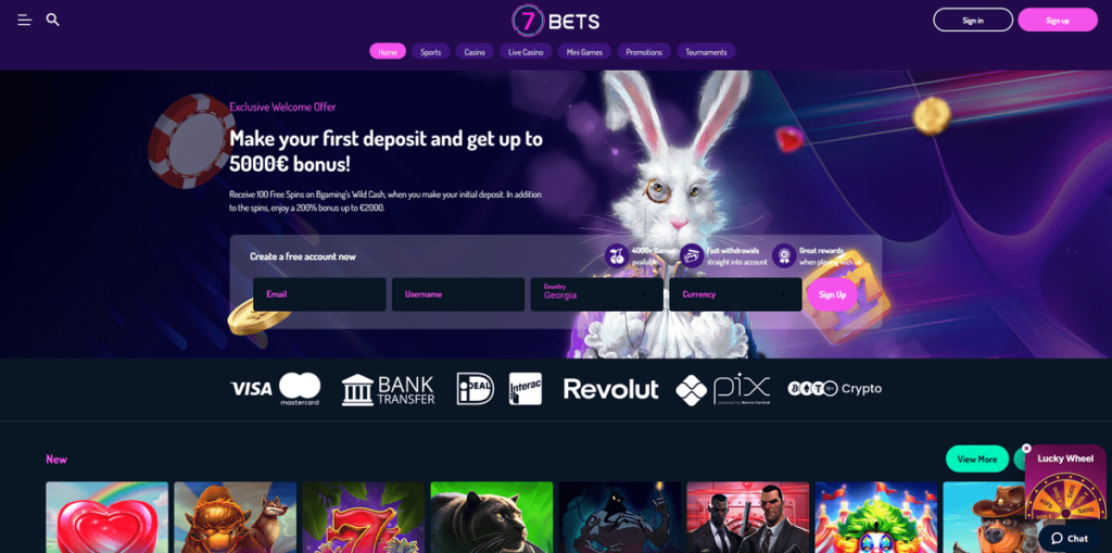 7Bets.io – Online Casino With The Best Welcome Bonus