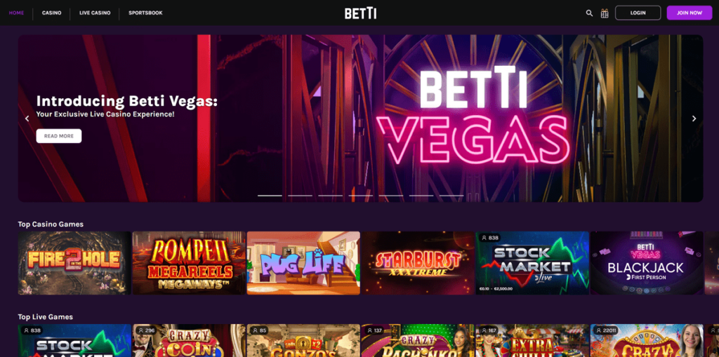 Betti Casino - Reputable Non Gamstop Casino