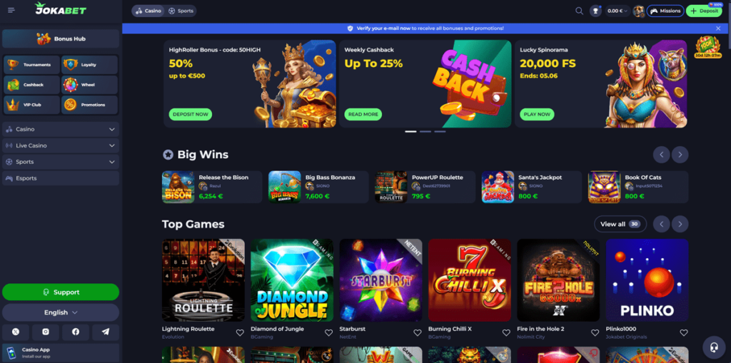 Jokabet Casino - Best Non Gamstop Casino Overall